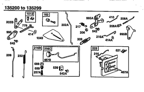 Part Location Diagram of 690470 Briggs and Stratton Support Bracket